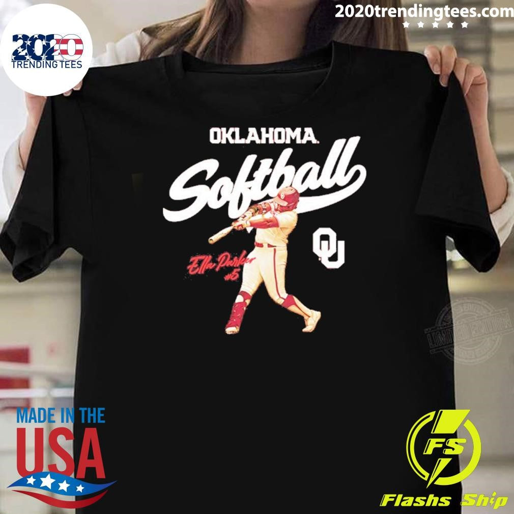 Ella Parker 5 Oklahoma Sooners Softball Player Graphic Shirt