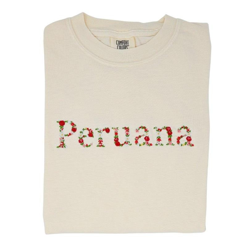 Embroidered "Peruana" T-Shirt - A Blend of Comfort and Cultural Pride Hoodie, Sweatshirt | PrintMintTees.com