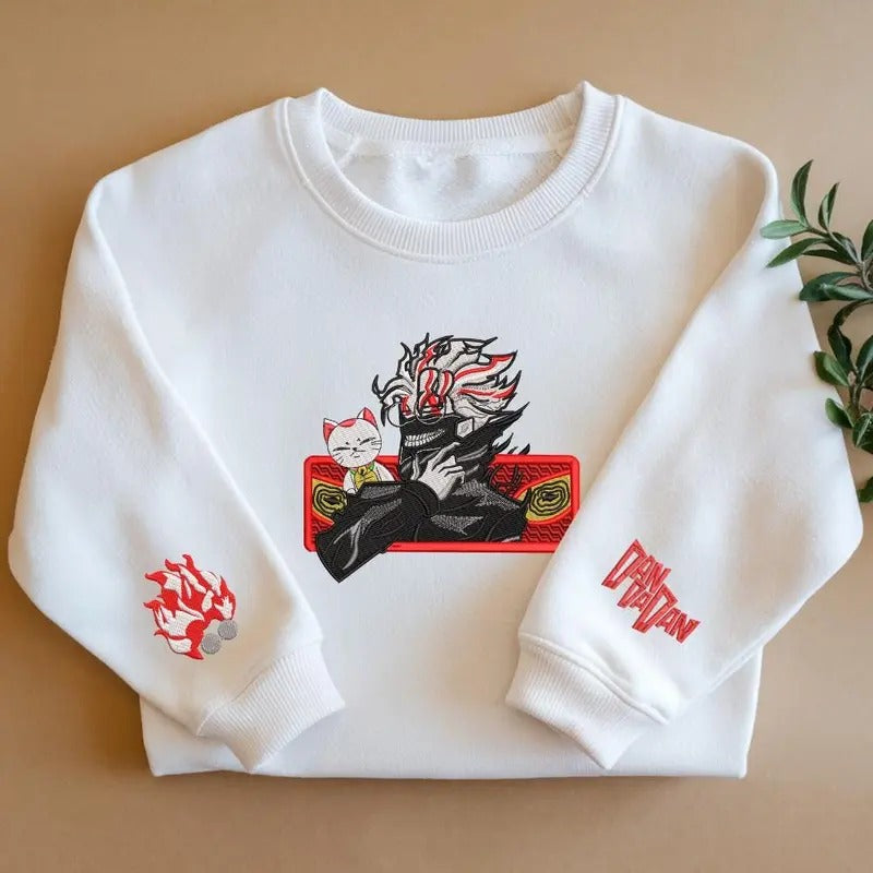Embroidered Anime Sweatshirt, Alien and Ghost Sweater, Seiko Turbo Grandny Design, Gifts for Anime Lovers T-Shirts, Hoodie