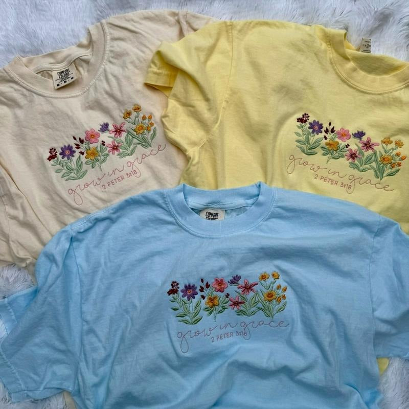 Embroidered Christian Tshirt, Embroidered Easter Tshirt Hoodie Sweatshirt | PrintMintTees.com