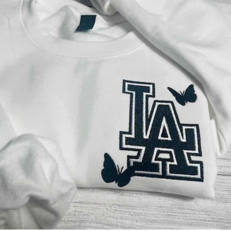 Embroidered LA sweatshirt T-Shirts, Hoodie | PrintMintTees.com