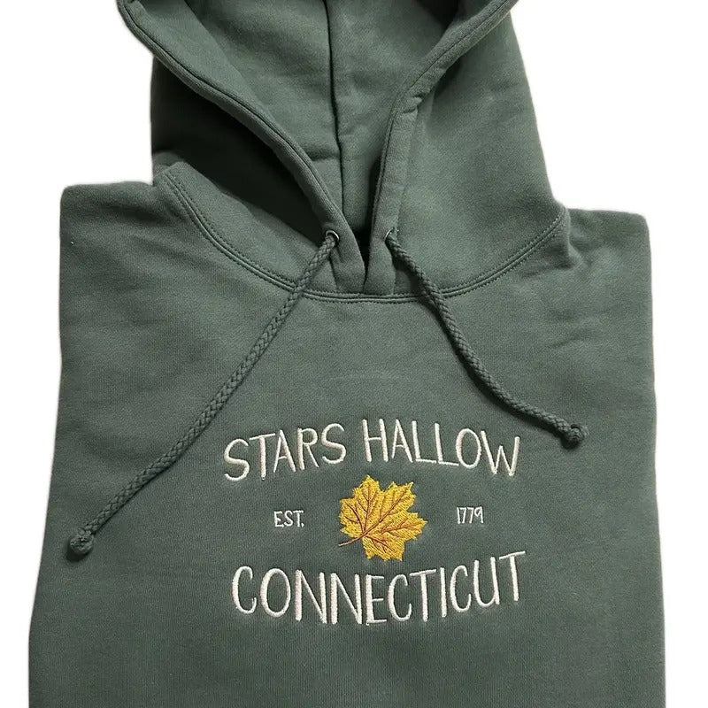 Embroidered Stars Hallow Crewneck Sweatshirt Comfortable Independent trading Shirt Hoodie | PrintMintTees.com