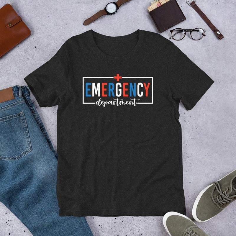 Emergency Department July 4th Usa Shirt Retro Ed American Independence Day Emergency Room Nurse 4th Of July Tee Usa...