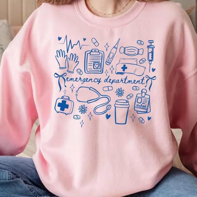 Emergency Department Shirt, Nurse Appreciation Sweatshirt, Emergency Room Sweater, Registered Nurse Gift, Nursing Student...