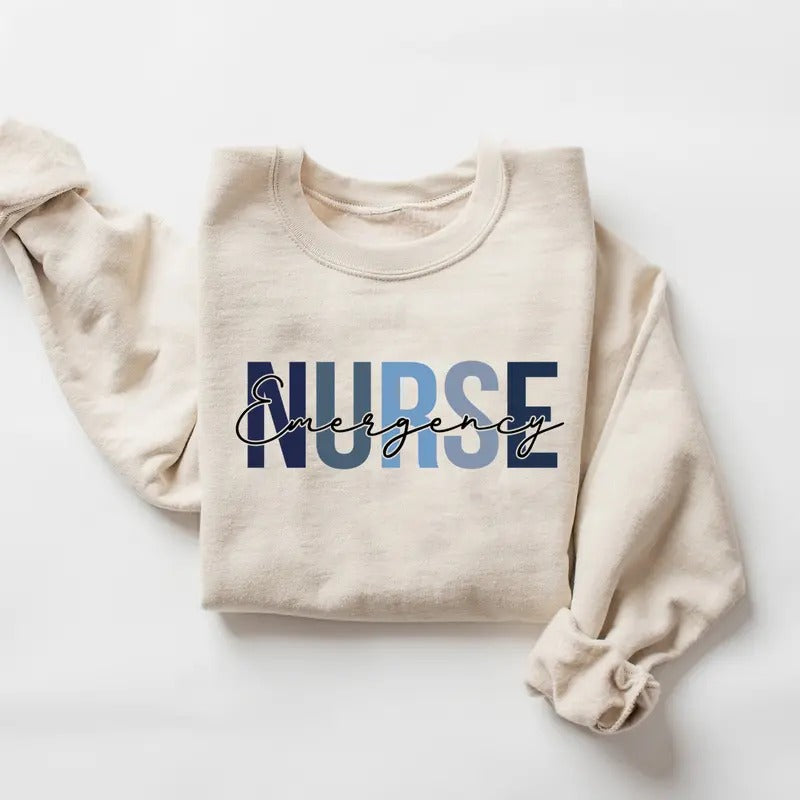 Emergency Department Sweatshirt, ER Nurse Sweater, Nurse Shirt, Nurse Life Shirt, Nursing School Shirt, Nurse Week, Nurse...