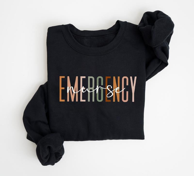Emergency Department Sweatshirt, Emergency Nurse Sweatshirt, Registered Emergency Nurse, Gift For Her, Gift For ED RN,...