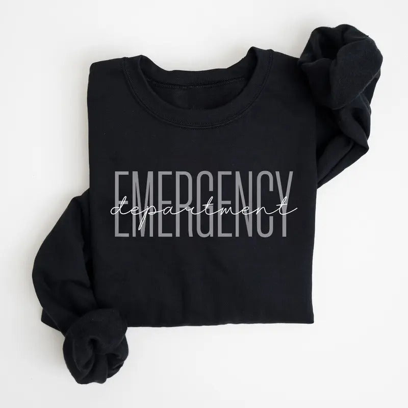 Emergency Department Sweatshirt, Emergency Room Tech Healthcare Nursing Shirt, ER Nurse Shirt, Nurse Life, ER Tech,...