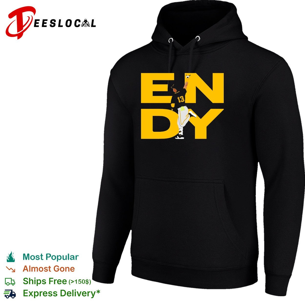 Endy Rodríguez number 13 Pittsburgh Pirates baseball shirt
