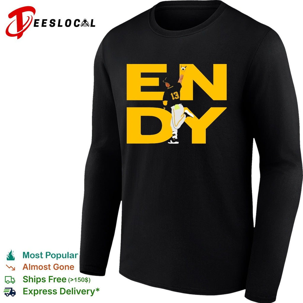Endy Rodríguez number 13 Pittsburgh Pirates baseball shirt