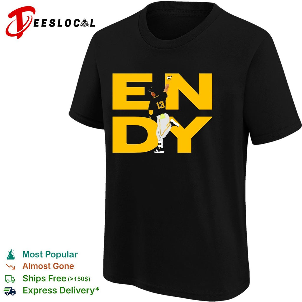 Endy Rodríguez number 13 Pittsburgh Pirates baseball shirt