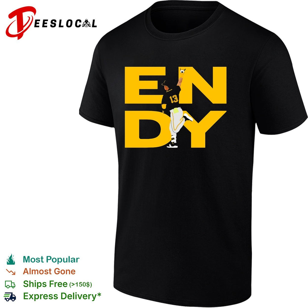 Endy Rodríguez number 13 Pittsburgh Pirates baseball shirt