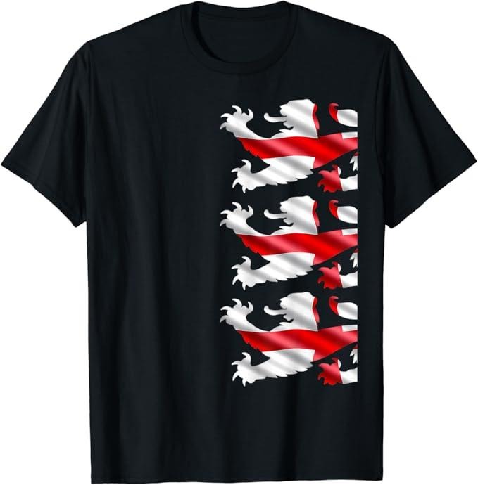 England Shirts, English Lions T-Shirt Cotton Fashion Casual Classic Hoodie Sweatshirt | PrintMintTees.com