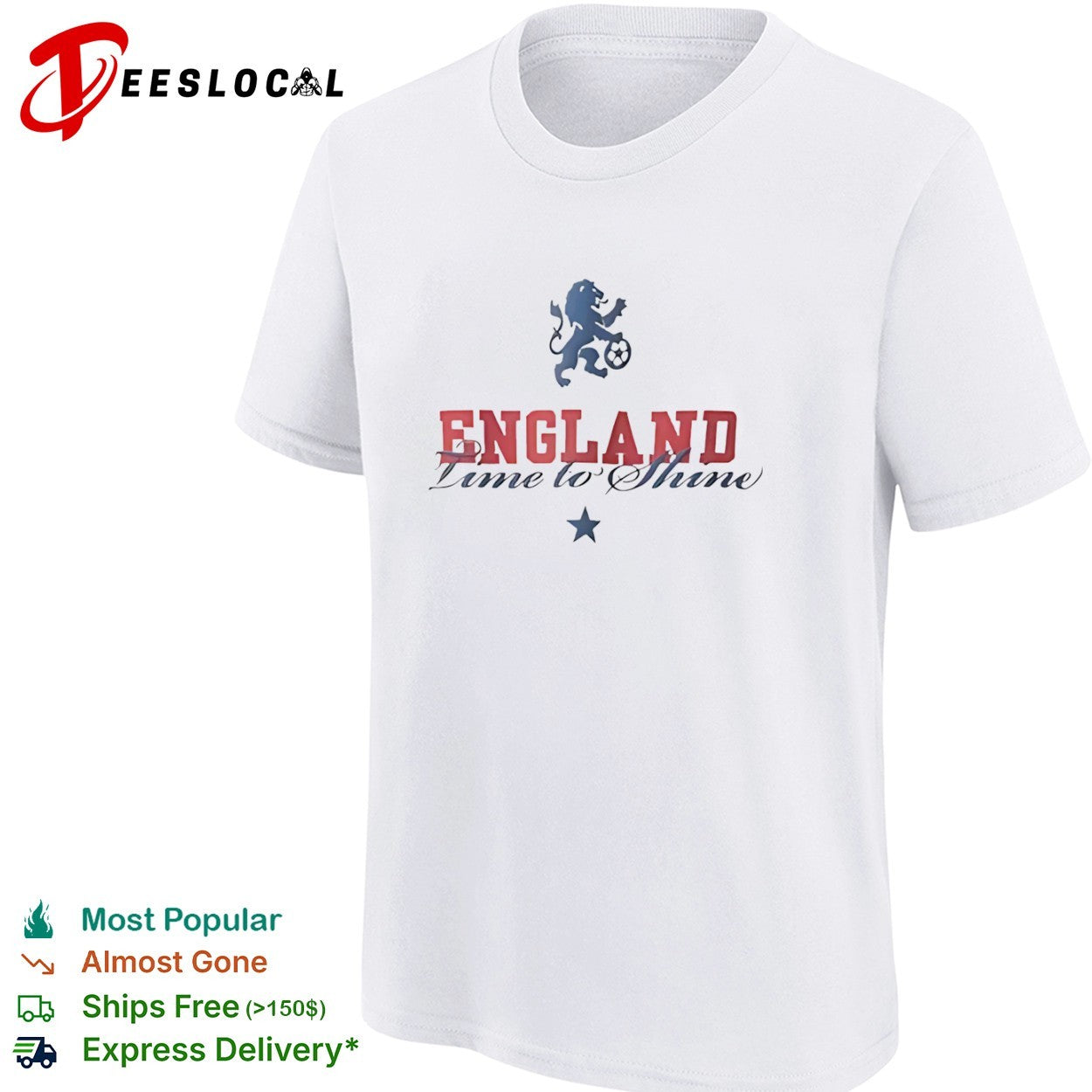 England Time to Shine Lion Soccer shirt