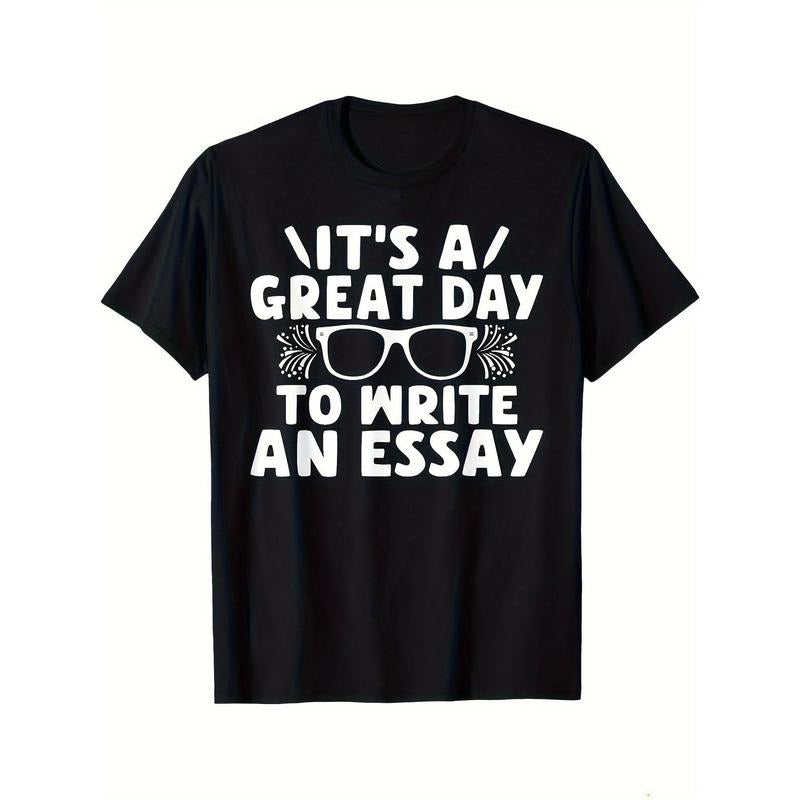 English Teacher Print, Men's Cotton T-shirt, Funny Graphic Tee Men's Outdoor Clothes, Men's Clothing, Back To School...
