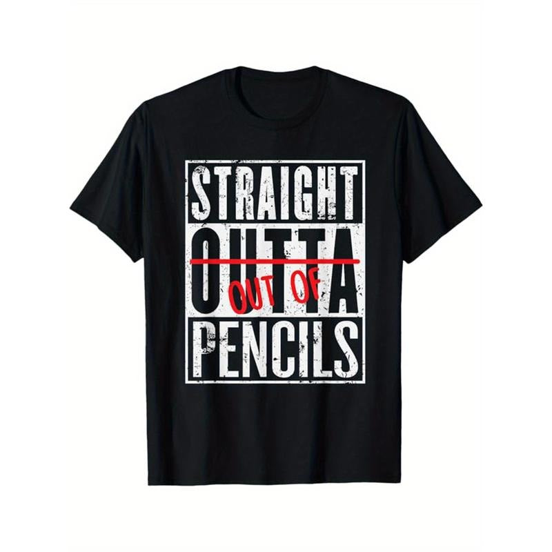 English Teacher Print, Men's Cotton T-shirt, Funny Graphic Tee Men's Outdoor Clothes, Men's Clothing, Back To School...