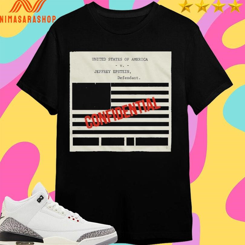 Epstein Files Flag United States Of America V Jeffrey Epstein Defendant Shirts