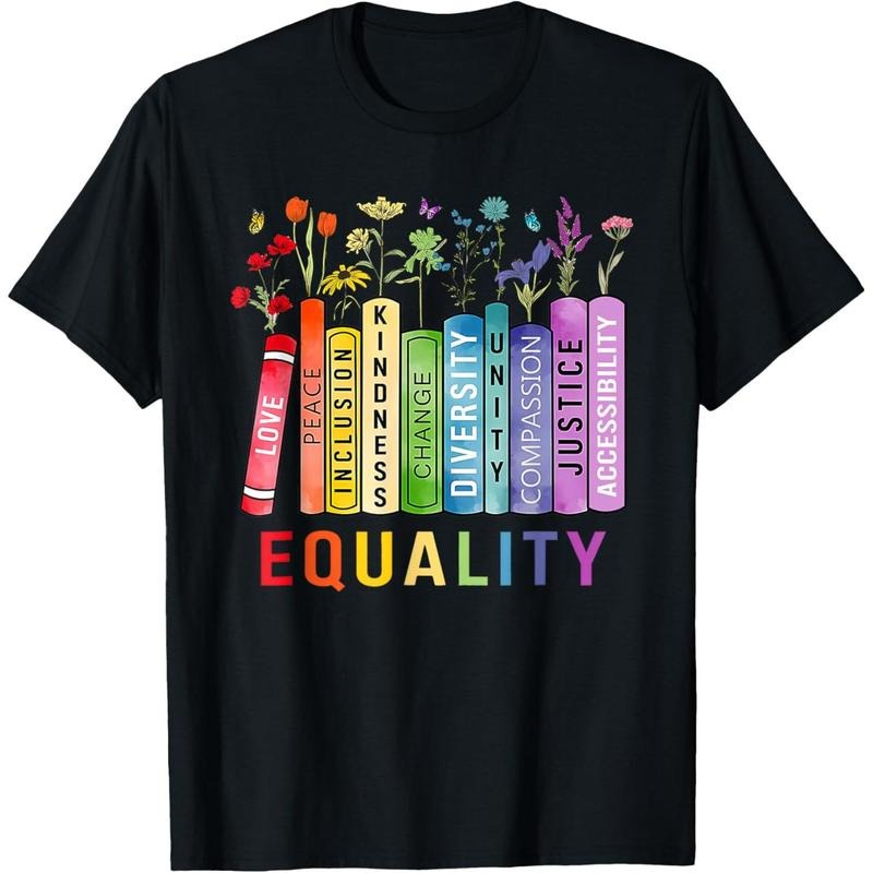 Equal Rights Book Flower Equality Peace Love Kindness Book T-Shirt made in usa Hoodie Sweatshirt | PrintMintTees.com