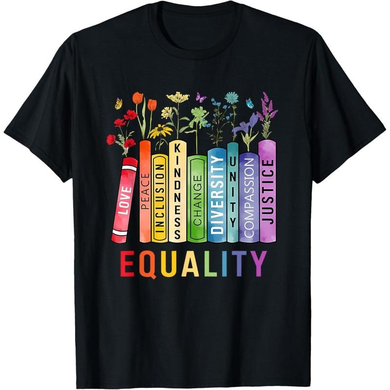 Equal Rights Book Flower Equality Peace Love Kindness Book T-Shirt made in usastyle{n002}2 Hoodie Sweatshirt