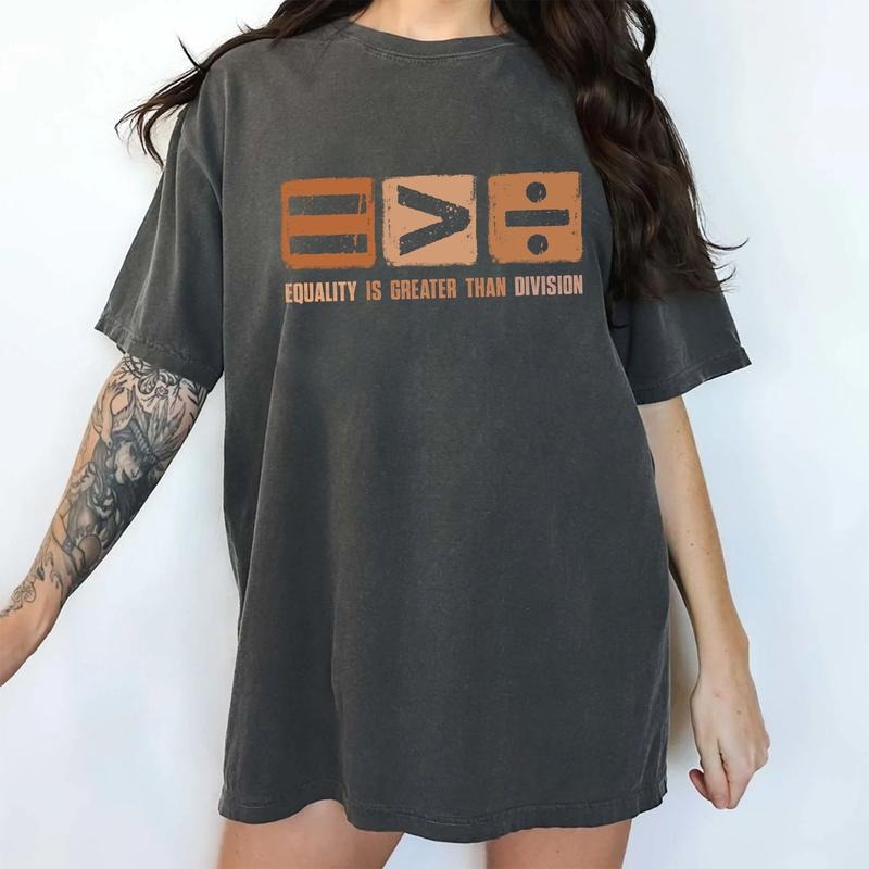 Equality is Greater Than Division Comfort Colors Shirt, Melanin Math Teacher T-shirt, Social Justice Tee, Black History...