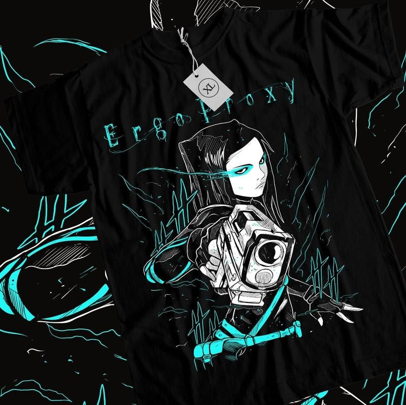 Ergo Proxy T-Shirt Re Mayer Anime Manga Girl Kawaii Funny Gift Shirt All Size Japanese Anime, Birthday Gift Hoodie Sweatshirt