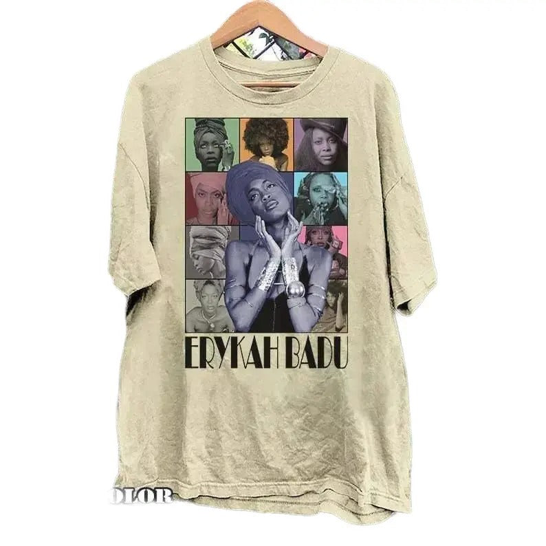 Erykah Badu Shirt Erykah Badu Tour S 5XL Cotton Menswear Cotton Menswear Cotton Menswear Shirt Hoodie Sweatshirt