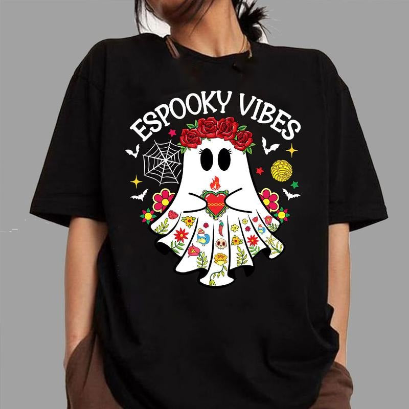 Espooky Vibes Shirt, Halloween Shirt, Mexico Halloween Shirt, Retro Halloween Shirt, Boo Shirt Hoodie Sweatshirt