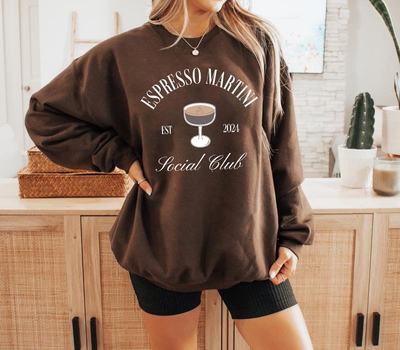 Espresso Martini Social Club Sweatshirt, Espresso Martini Social Club Est 2024 Sweater, Espresso Martini Lover Shirt,...