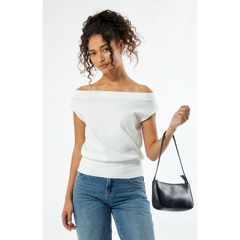 Est. PAC 1980 Women's Sunday Off-The-Shoulder T-Shirt Hoodie Sweatshirt | PrintMintTees.com