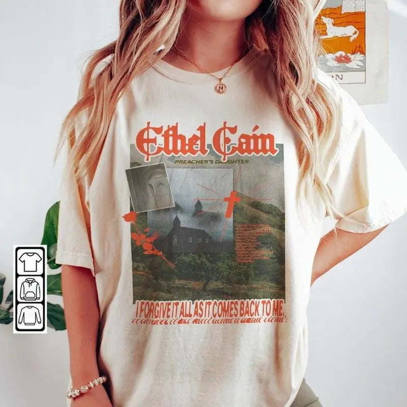 Ethel Caiin Music Shirt, Preacher's Daughter Album Merch 8, Ethel Caiin Sun Bleached Sweatshirt Hoodie, Unisex Sweater...
