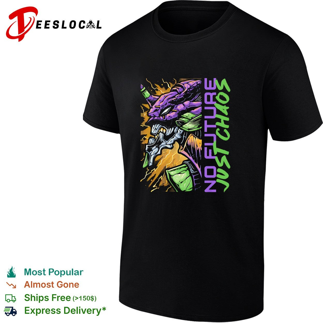 Eva-01 from Neon Genesis Evangelion No Future Just Chaos shirt