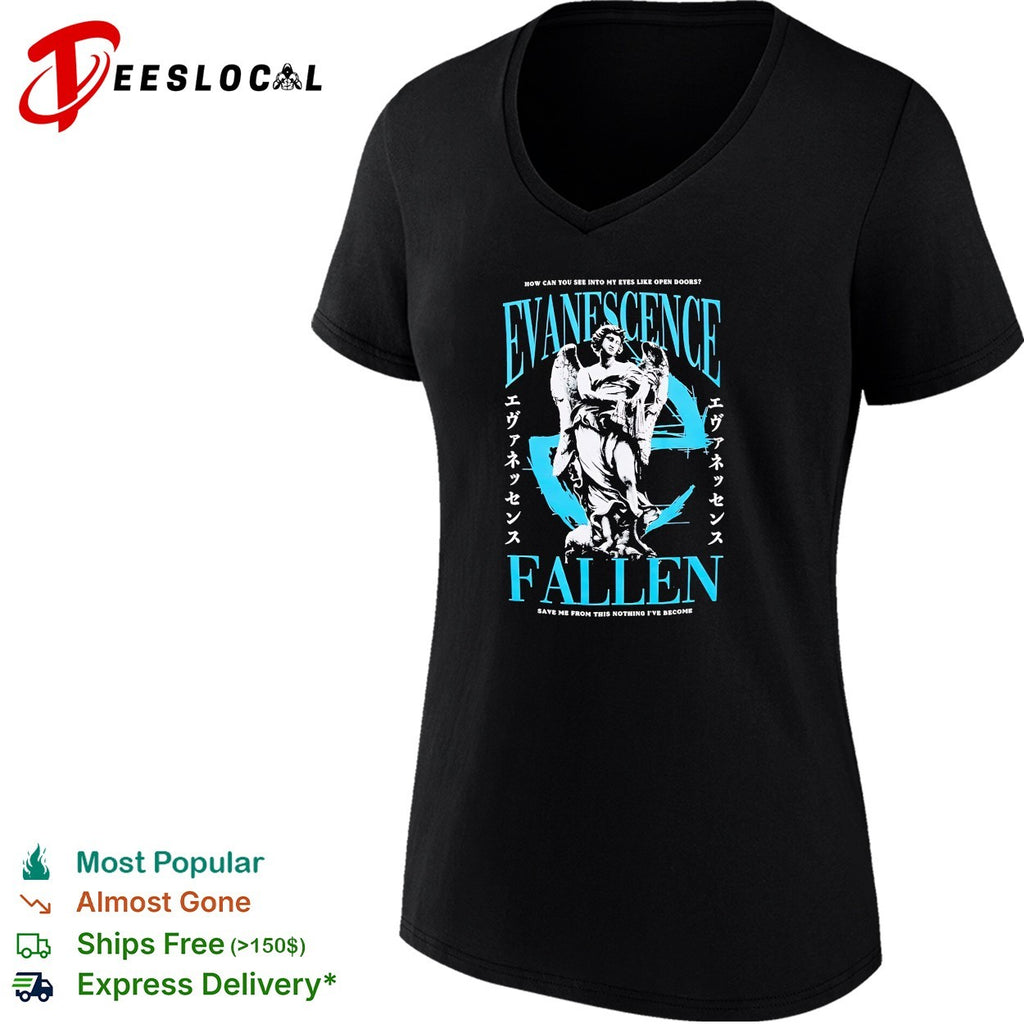 Evanescence Fallen angel statue shirt