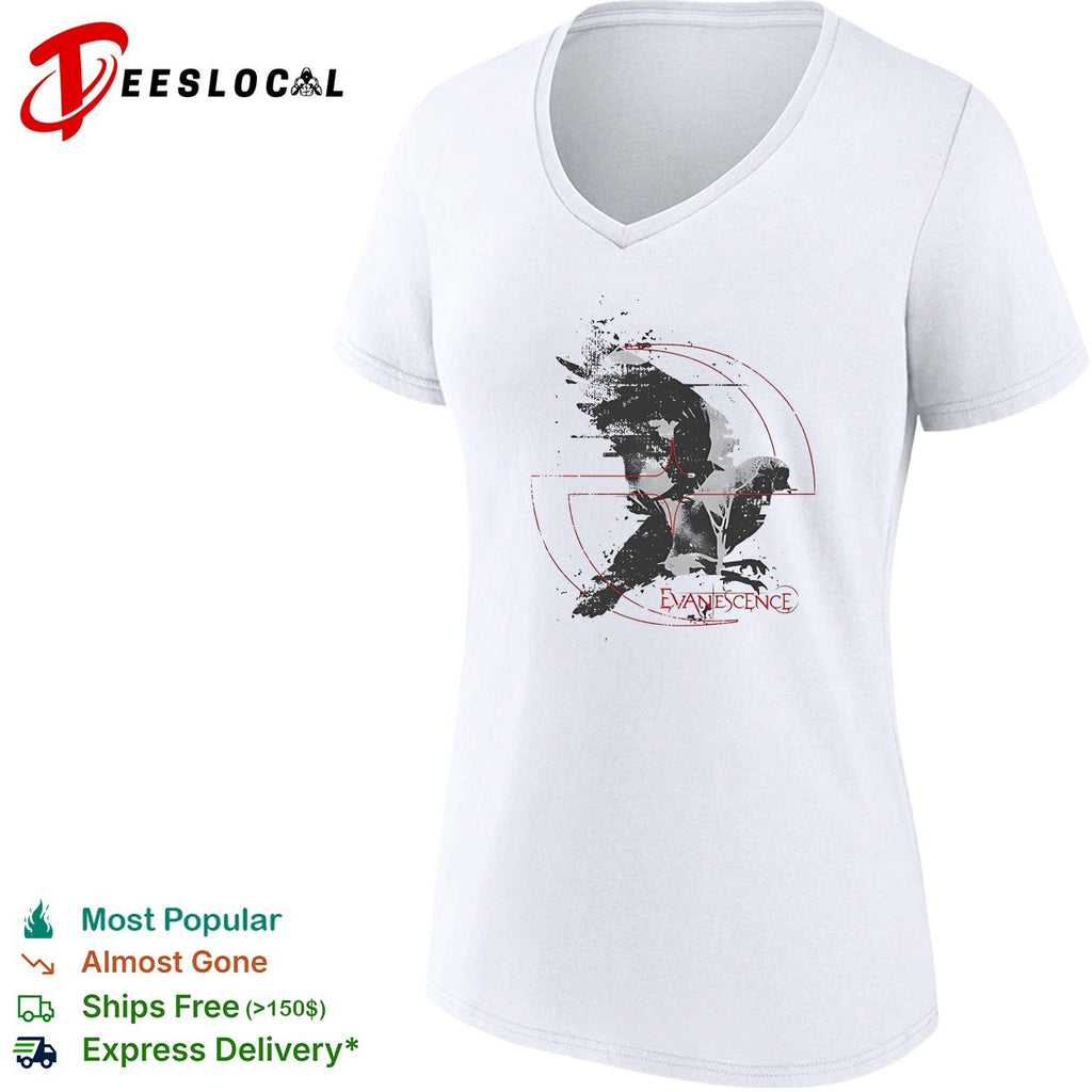 Evanescence raven graphic shirt