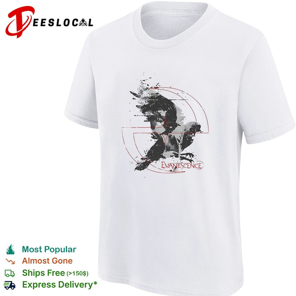 Evanescence raven graphic shirt