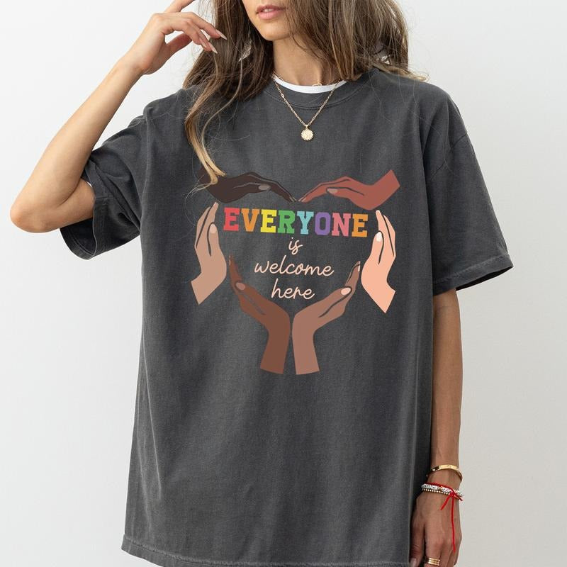 Everyone Is Welcome Here Comfort Colors Shirt, Idaho Teacher T-shirt, Liberal Graphic Tee, Protest and Resist Clothing,...