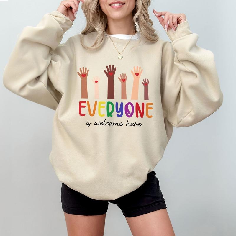 Everyone is Welcome Here Shirt for Teacher, Teacher TShirt, Inclusion and Equality, Gift For Teacher, School Shirt for...