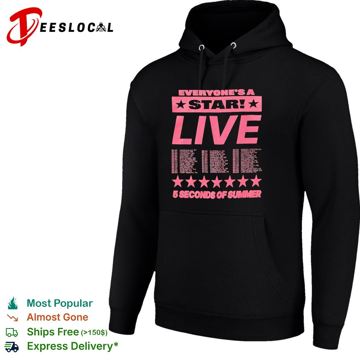 Everyone is a Star Live 5 Seconds of Summer Tour Dates 2023 shirt