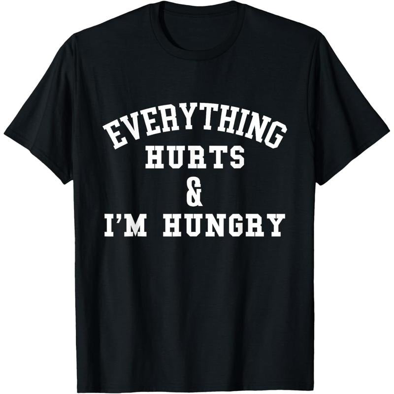 Everything Hurts & I'm Hungry - Running Marathon Runner T-Shirt  made in us Hoodie Sweatshirt | PrintMintTees.com