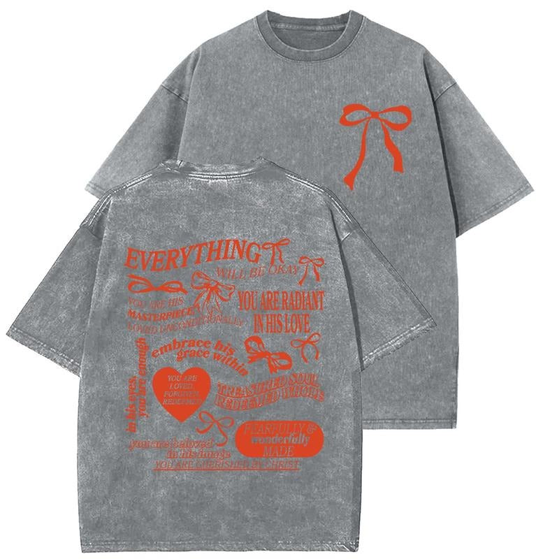 Everything Will Be Okay Washed Christian Vintage 90s Top Womenswear Cotton Mineral Colorstyle{N002}2 T-Shirts, Hoodie, Sweatshirt