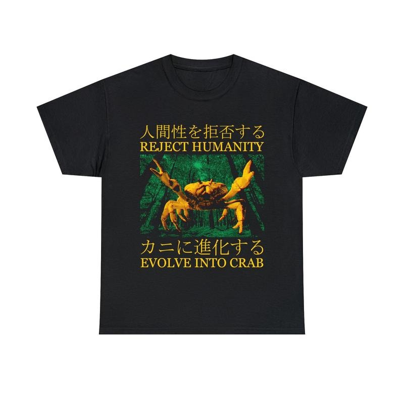 Evolve into Crab Japanese Vintage T-Shirt Hoodie Sweatshirt | PrintMintTees.com
