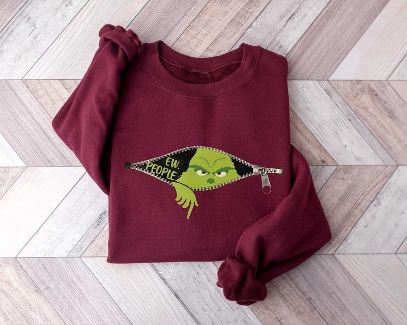 Ew People Shirt, Grinch Sweatshirt, Grinchmas Sweatshirt, Christmas Grinch Shirt, Christmas Funny Grinch Sweatshirt,...