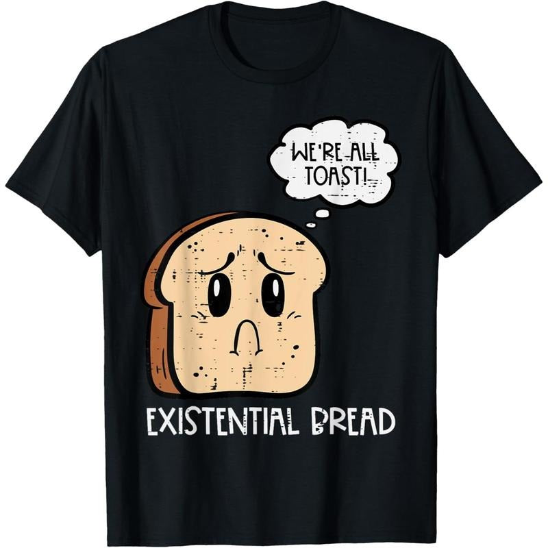 Existential Bread Funny Pun Existential Dread Men Women T-Shirt Hoodie Sweatshirt | PrintMintTees.com