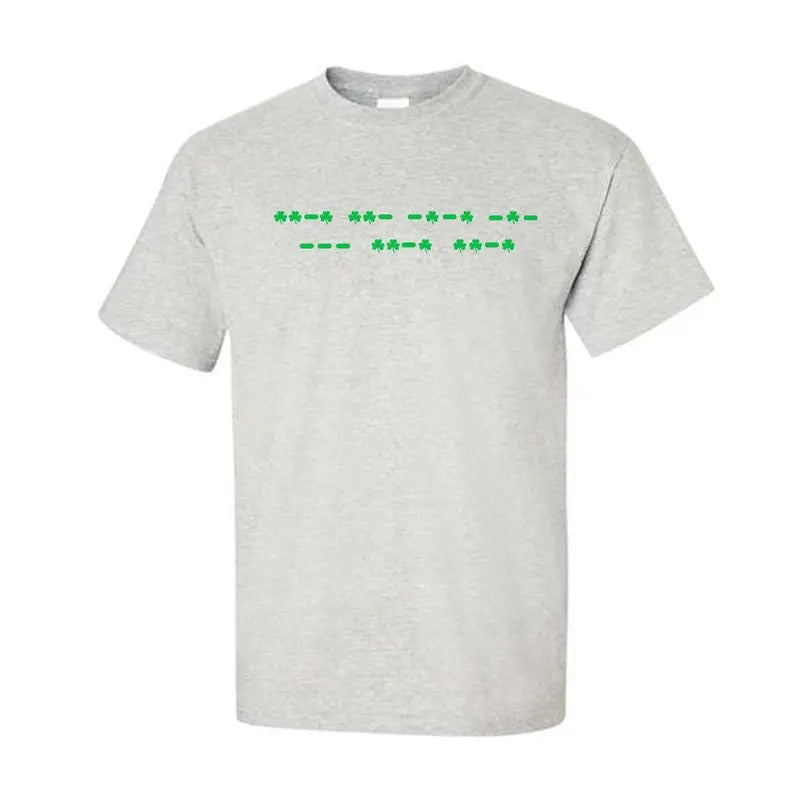F Off Morse Code Shamrock Edition Men's TShirt Hoodie Sweatshirt | PrintMintTees.com