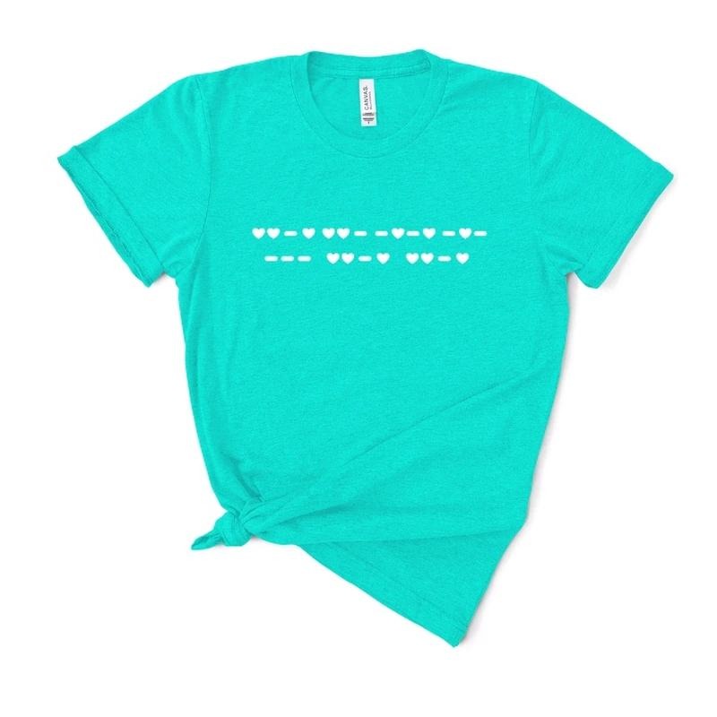F*ck Off Morse Code TShirt For Women (Hearts) Hoodie Sweatshirt | PrintMintTees.com