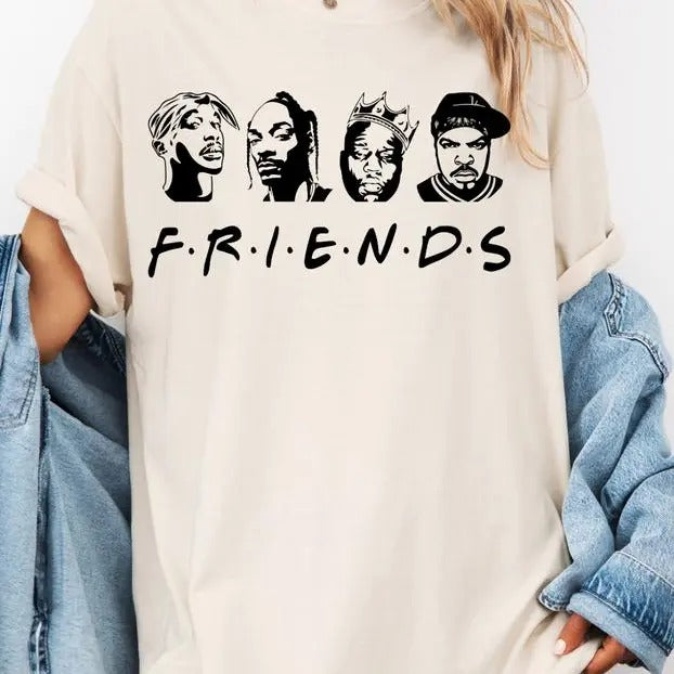F.R.I.E.N.D.S Graphic T Shirt, Crewneck, Crop Or Tank Casual Clothing With Option Cotton Streetwear, Gift For Fan, Unisex...