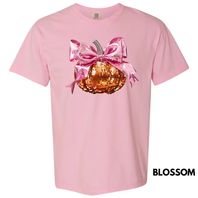 FAKE Sequin Pumpkin Comfort Colors 'NLB' Shirt Hoodie Sweatshirt