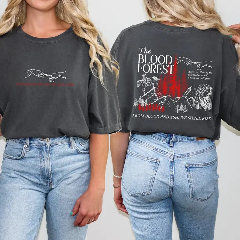 FBAA Comfort Colors Tee, From Blood And Ash, Poppy Castle Da'Neer, Flesh and Fire, Book Shirt Booktok Merch, Bookish...