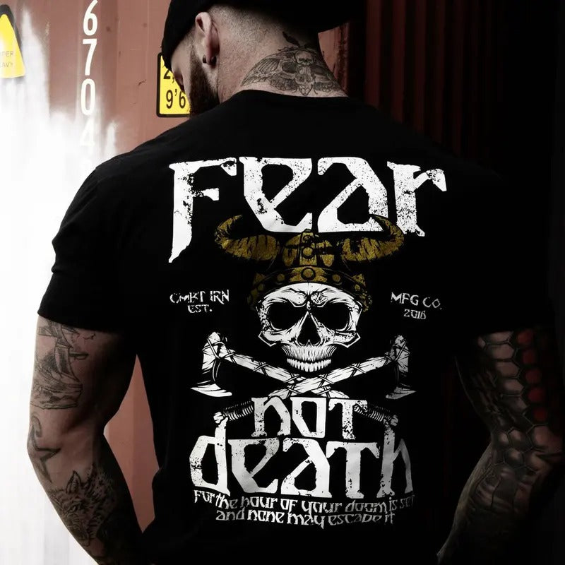 FEAR NOT DEATH, VIKING WARRIOR MEN'S T-SHIRT Hoodie Sweatshirt | PrintMintTees.com