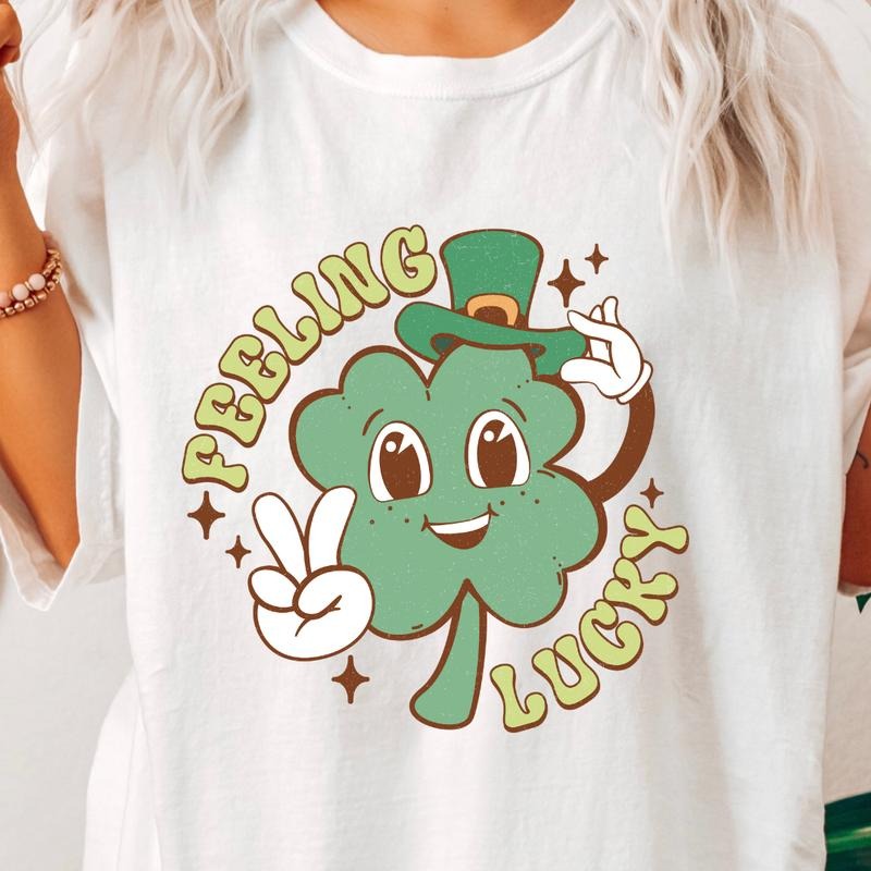 FEELING LUCKY ST. PATRICKS SHIRT (COMFORT COLORS T-SHIRT, CASUAL SHIRT UNISEX, HOLIDAY SHIRT, ST. PATTYS DAY) Comfortable...