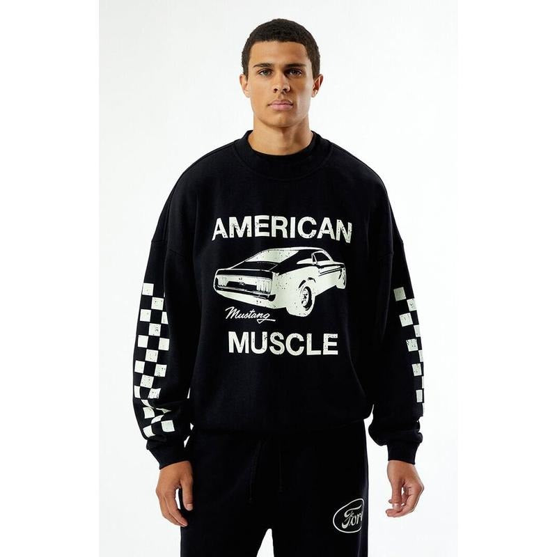 FORD Men's American Muscle Crew Neck Sweatshirt T-Shirts, Hoodie | PrintMintTees.com