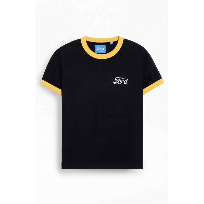 FORD Men's Black Ringer T-Shirt Hoodie, Sweatshirt | PrintMintTees.com